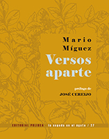 Portada de Versos aparte, de Mario Míguez